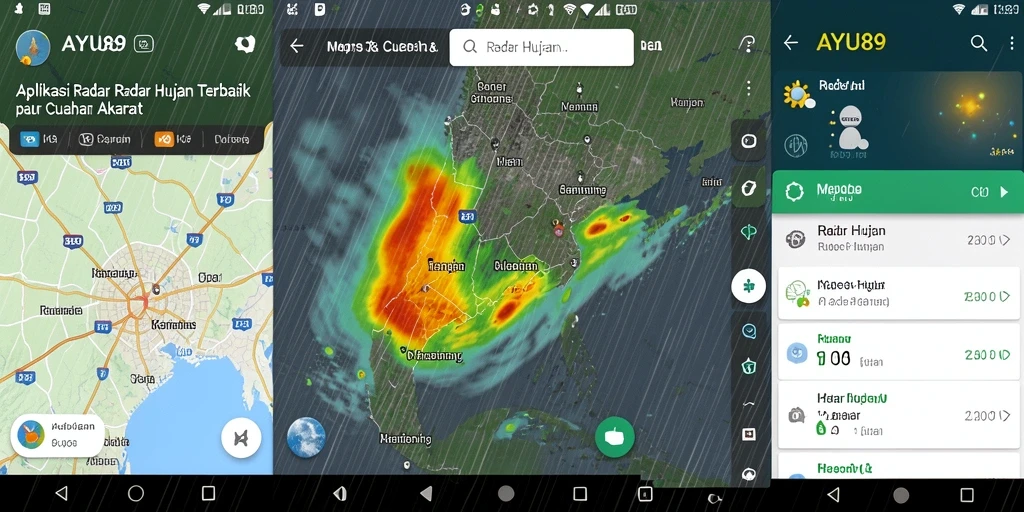 Tampilan antarmuka AYU89 dengan fitur Radar Hujan yang jelas.