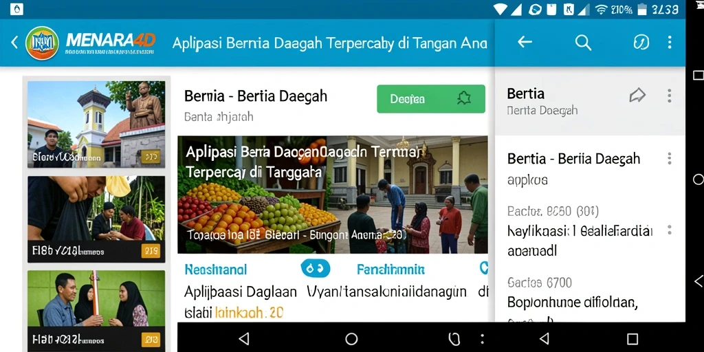 Tampilan antarmuka aplikasi MENARA4D yang informatif dan mudah digunakan.