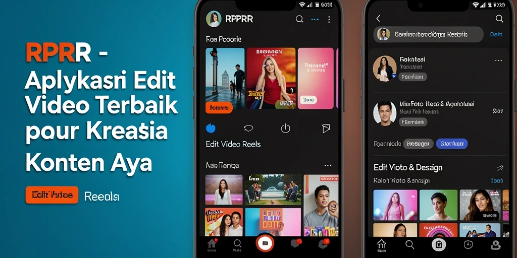 Tampilan antarmuka RPRR yang modern dan intuitif untuk Edit Video Reels.