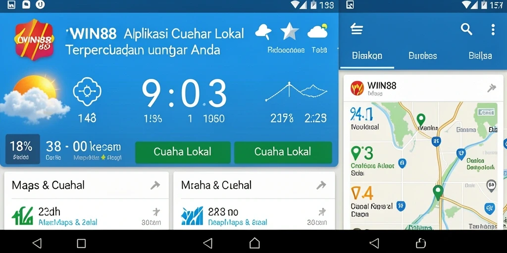 Antarmuka aplikasi Cuaca Lokal WIN88 yang informatif dan user-friendly.